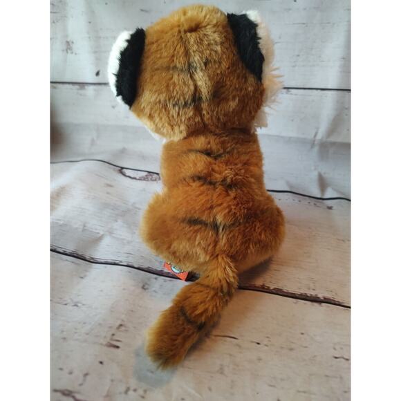 Adventure Planet Tiger 7.5inch Stuffed Plush Toy Animal With gold Sparkle Eyes - Picture 3 of 6